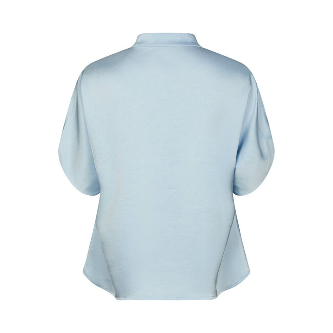 Neo Noir ANELLE HEAVY SATEEN BLOUSE LIGHT BLUE