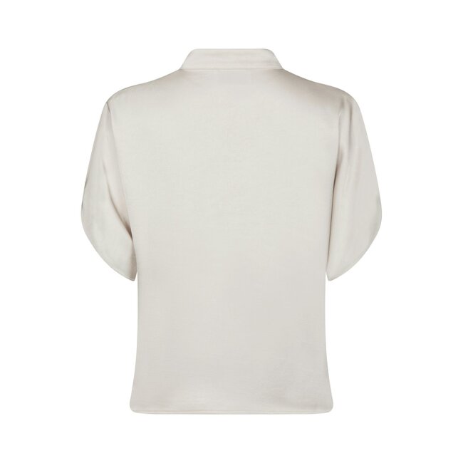 Neo Noir ANELLE HEAVY SATEEN BLOUSE PEARL