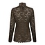 Neo Noir LIZA LACEFLOWER BLOUSE CHOCOLATE BROWN