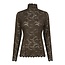 Neo Noir LIZA LACEFLOWER BLOUSE CHOCOLATE BROWN