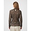 Neo Noir LIZA LACEFLOWER BLOUSE CHOCOLATE BROWN