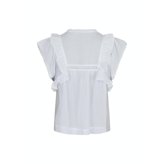 Neo Noir JAYLA S VOILE TOP WHITE