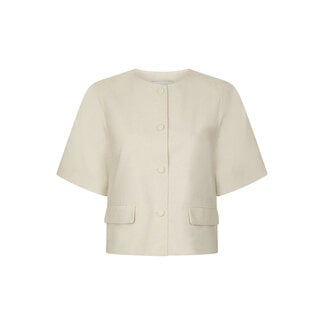Neo Noir RORY LINEN BLOUSE CREME