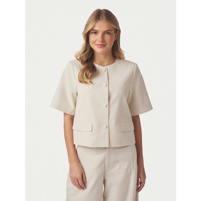 Neo Noir RORY LINEN BLOUSE CREME