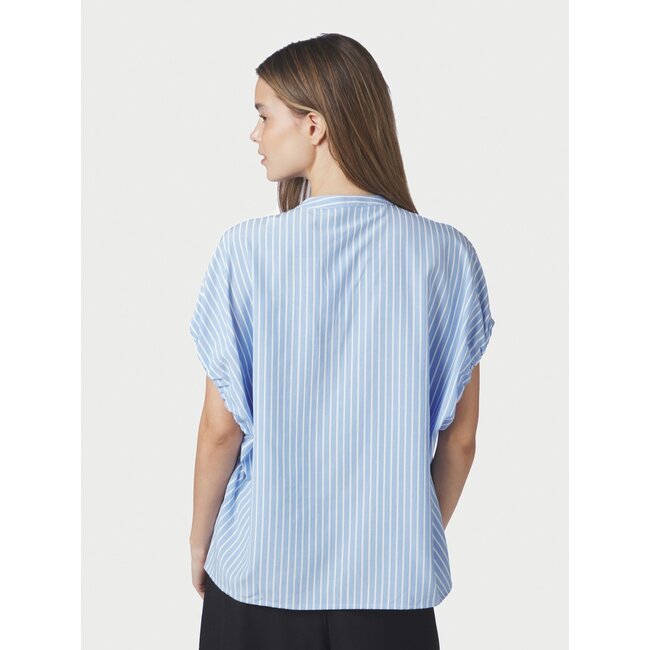Neo Noir ENGLANA STRIPE BLOUSE LIGHT BLUE