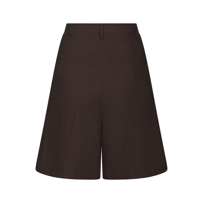 Neo Noir NIKA LINEN SHORTS DARK BROWN