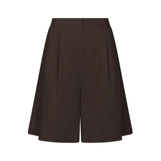 Neo Noir NIKA LINEN SHORTS DARK BROWN