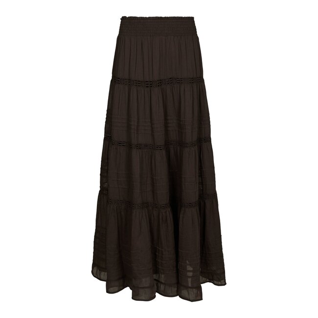Neo Noir FELICIA S VOILE SKIRT DARK BROWN