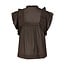 Neo Noir JAYLA S VOILE TOP DARK BROWN