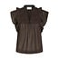 Neo Noir JAYLA S VOILE TOP DARK BROWN