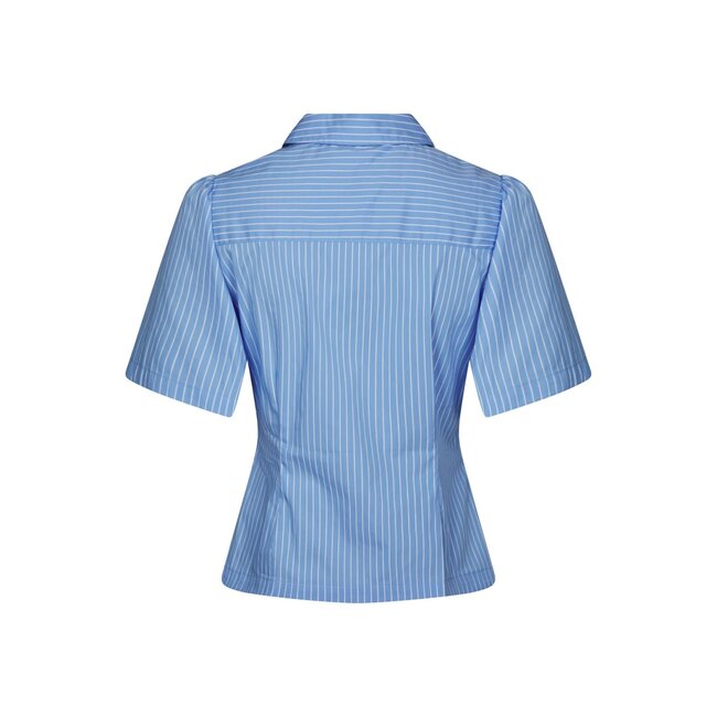 Neo Noir BALARA STRIPE POPLIN SHIRT LIGHT BLUE