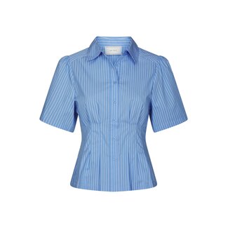 Neo Noir BALARA STRIPE POPLIN SHIRT LIGHT BLUE