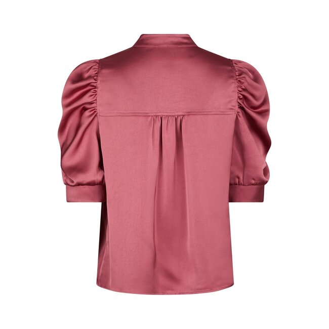 Neo Noir ROELLA HEAVY SATEEN BLOUSE CHERRY PINK