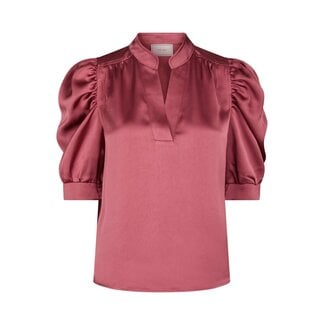 Neo Noir ROELLA HEAVY SATEEN BLOUSE CHERRY PINK