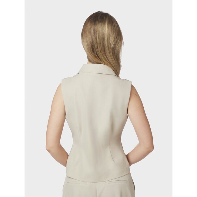 Neo Noir ANNABELLA STRUCTURE WAISTCOAT CREME
