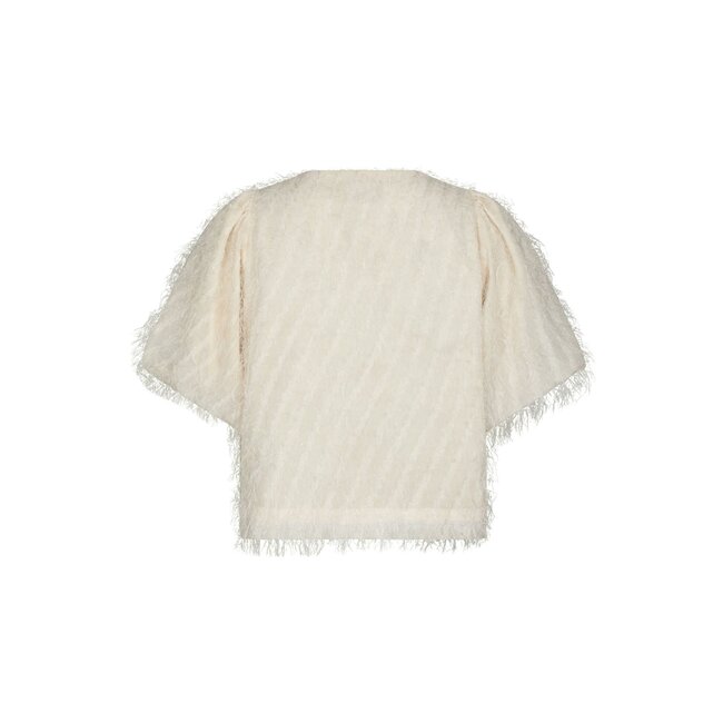 Neo Noir AISA FRILLY BLOUSE CREME