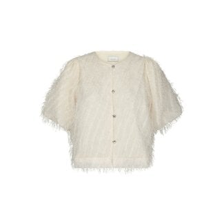 Neo Noir AISA FRILLY BLOUSE CREME