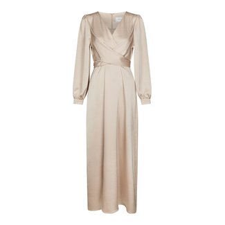 Neo Noir BRETTI HEAVY SATEEN DRESS CHAMPAGNE
