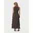 Neo Noir MARLI SOLID CHIFFON DRESS DUSTY BROWN
