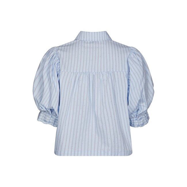 Neo Noir ETTA STRIPE STONE SHIRT LIGHT BLUE
