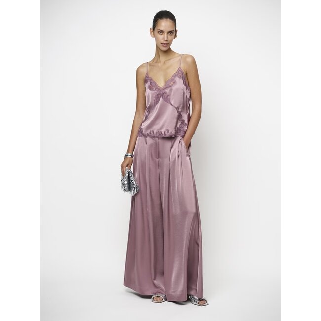 Dante 6 ONIQUE WIDE LEG SATIN PANTS MAUVE