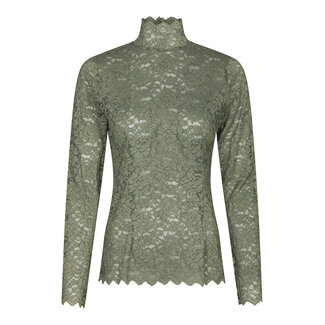 Neo Noir LIZA LACEFLOWER BLOUSE COLD ARMY