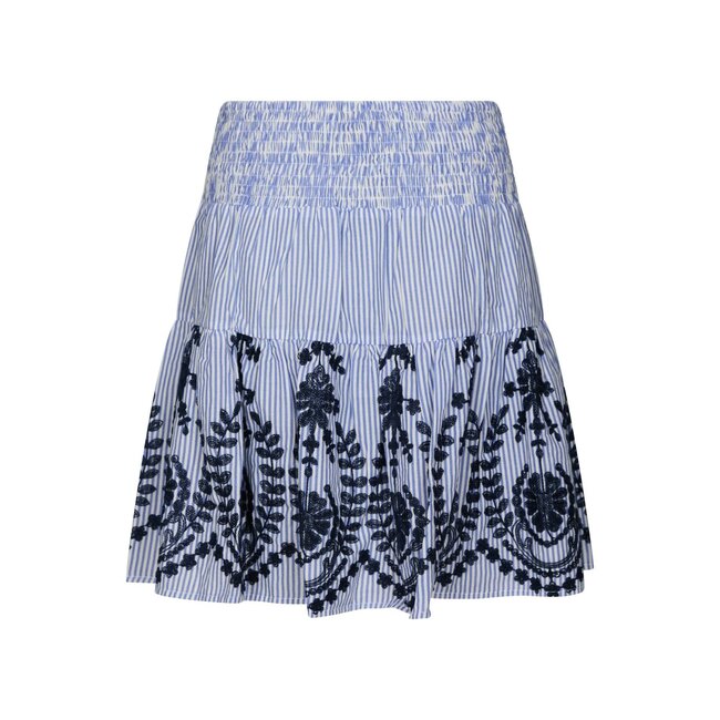 Neo Noir TARROW STRIPE EMB. SKIRT BLUE