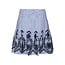 Neo Noir TARROW STRIPE EMB. SKIRT BLUE