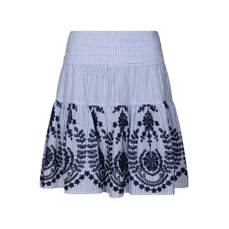 Neo Noir TARROW STRIPE EMB. SKIRT BLUE