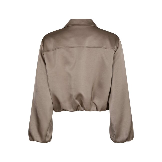 Neo Noir DENIELLE HEAVY SATEEN JACKET DARK TAUPE