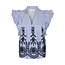 Neo Noir JAYLA STRIPE EMB. TOP BLUE