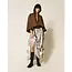 TWINSET ENVERS SATIN BALLOON JACKET DARKNESS BROWN