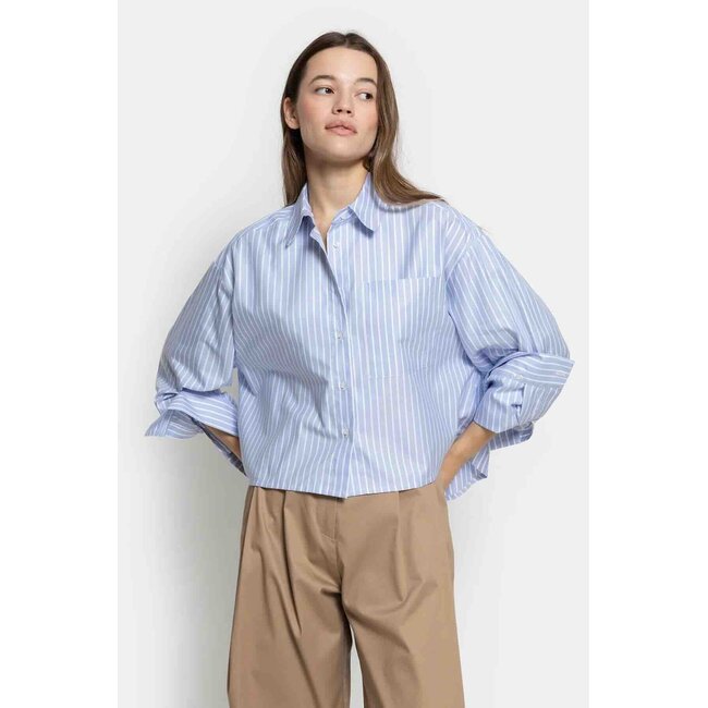 Ame antwerp OCEAN LIGHT BLUE STRIPED SHIRT