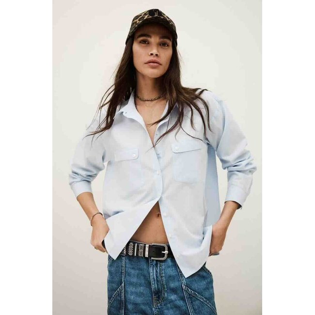 Ba&sh CHEMISE PORZIA BLEU