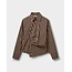 Sofie Schnoor PAIGE CHECKED ASYMMETRIC SHIRT BROWN CHECK