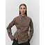 Sofie Schnoor PAIGE CHECKED ASYMMETRIC SHIRT BROWN CHECK