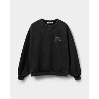 Sofie Schnoor PAROS OVERSIZED PRINTED SWEATSHIRT WASHED BLACK