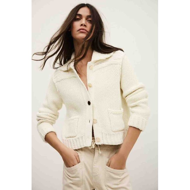Ba&sh CARDIGAN FREDERICA ECRU