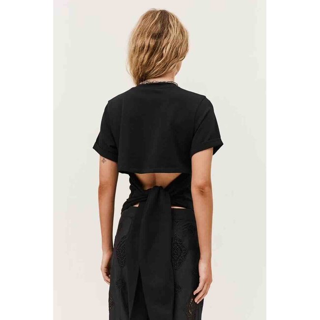 Ba&sh T-SHIRT BLANCA NOIR