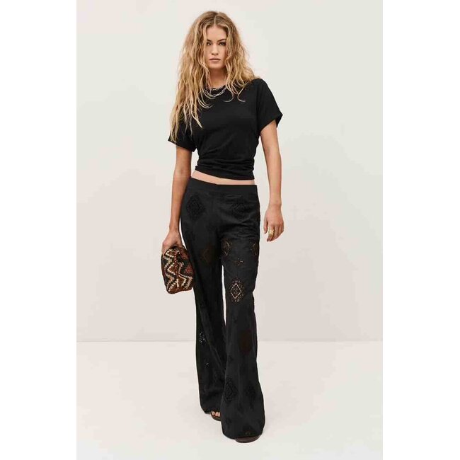 Ba&sh T-SHIRT BLANCA NOIR