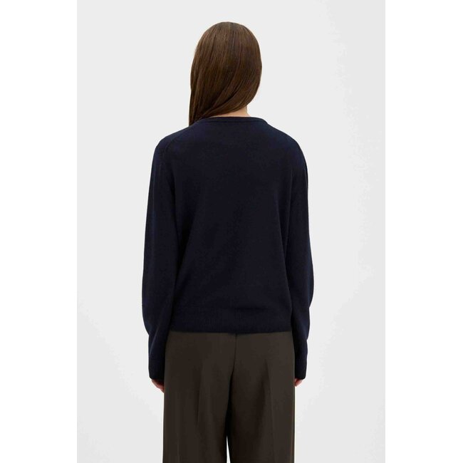 FILIPPA K SOFT WOOL CREWNECK SWEATER NAVY