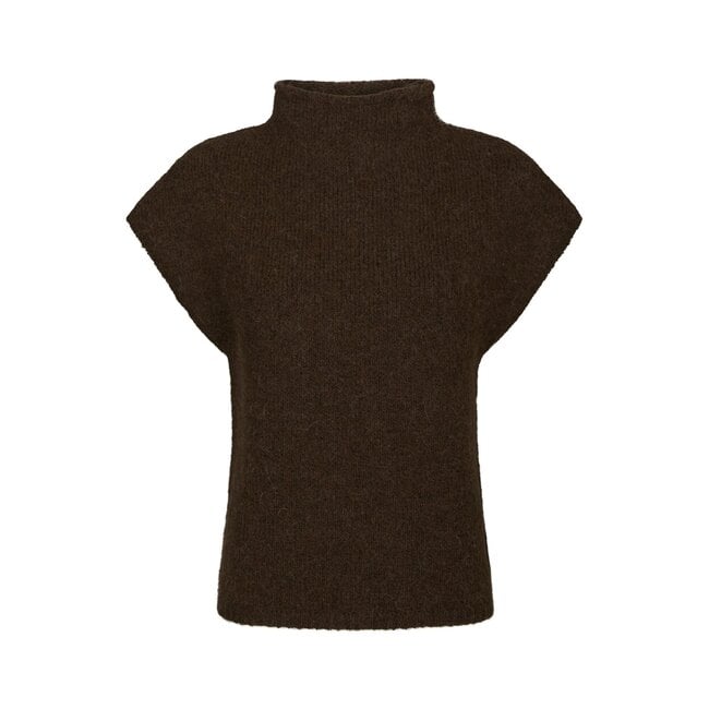 Neo Noir JONA KNIT TOP BROWN MELANGE