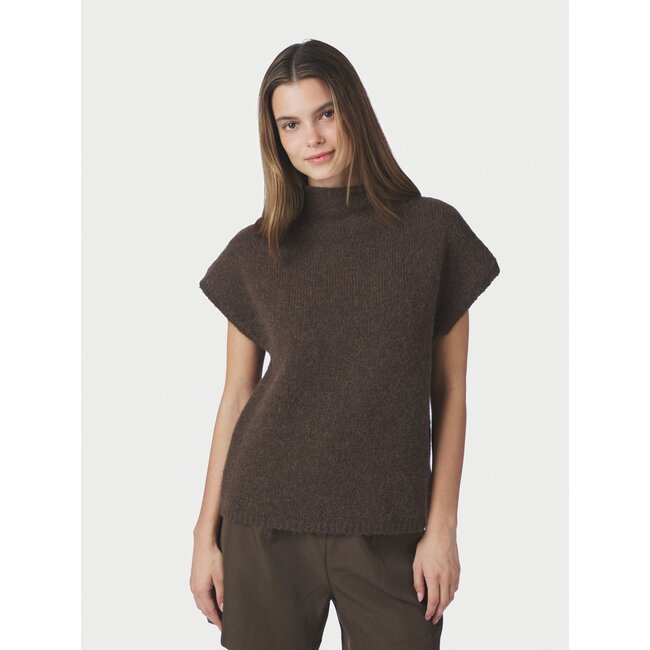 Neo Noir JONA KNIT TOP BROWN MELANGE