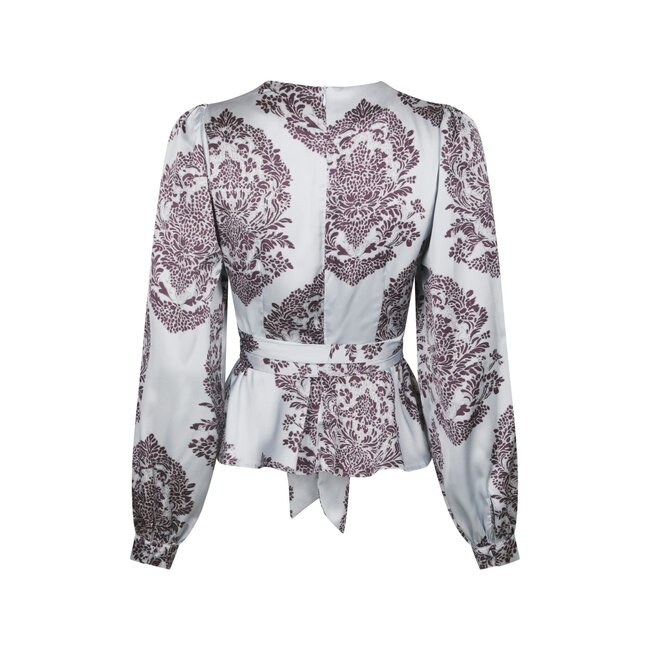 Neo Noir RISTA DECO DROP BLOUSE LIGHT BLUE