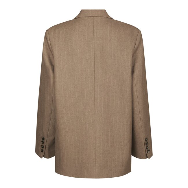 Neo Noir GABY PINSTRIPE BLAZER TAUPE