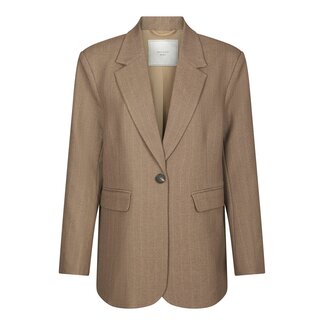 Neo Noir GABY PINSTRIPE BLAZER TAUPE