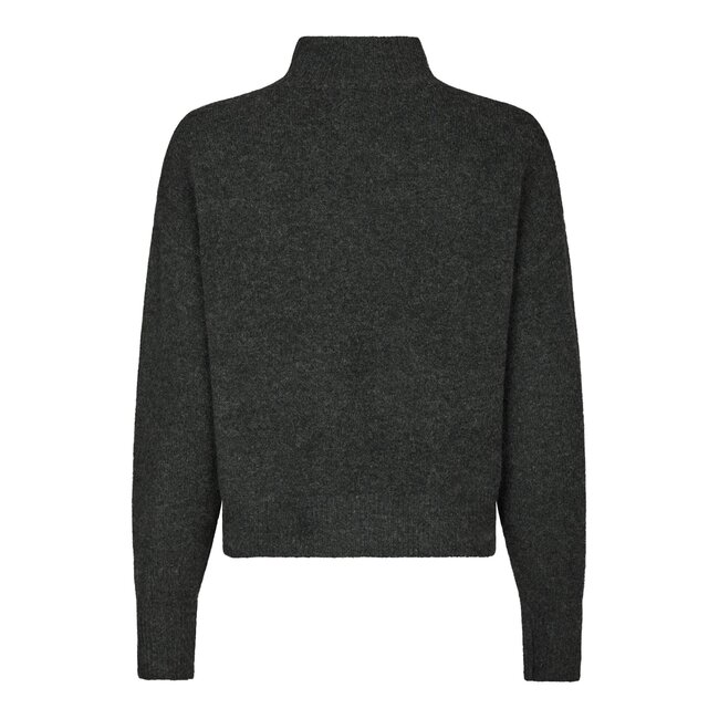 Neo Noir PAULINA KNIT BLOUSE ANTRACITE