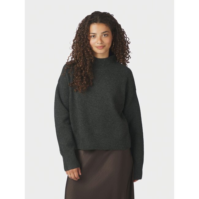 Neo Noir PAULINA KNIT BLOUSE ANTRACITE