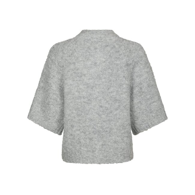 Neo Noir BENUTA FLUFFY KNIT CARDIGAN GREY MEL