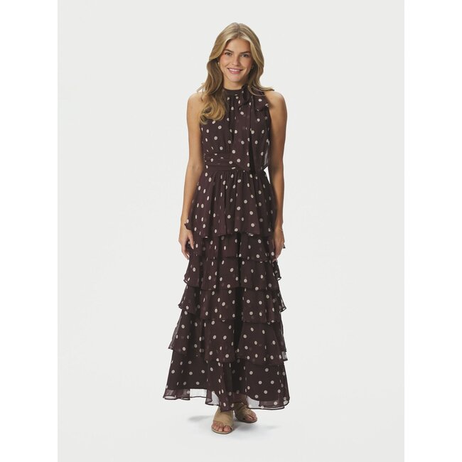 Neo Noir MARLI BIG DOT DRESS BROWN
